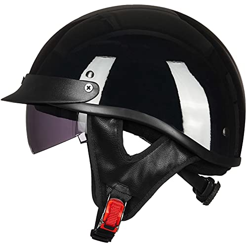 ILM Half Helmet Motorcycle Open Face Sun Visor Quick Release...
