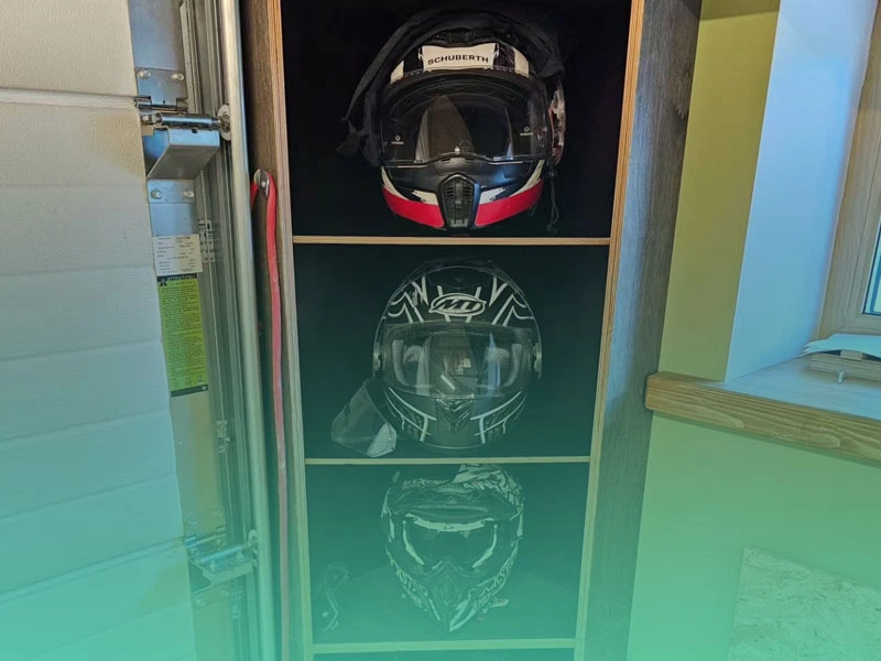 proper helmets storage