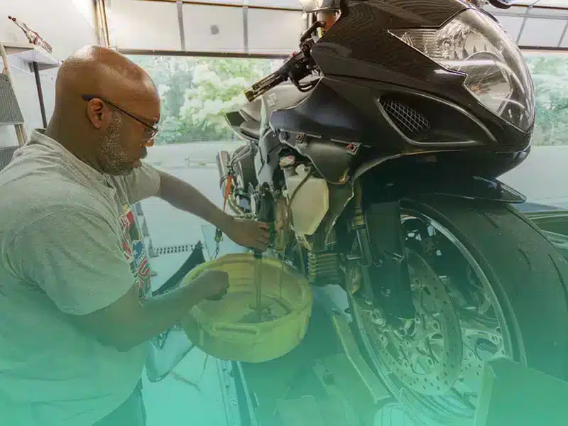 changing motorcycle coolant